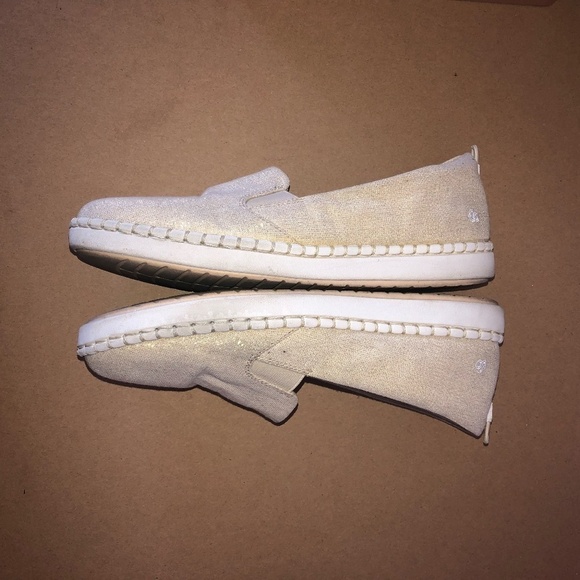 CLOUDSTEPPERS BY CLARKS Sneaker Women's Size 9 Metallic Gold Cushion Slip On - Picture 8 of 10
